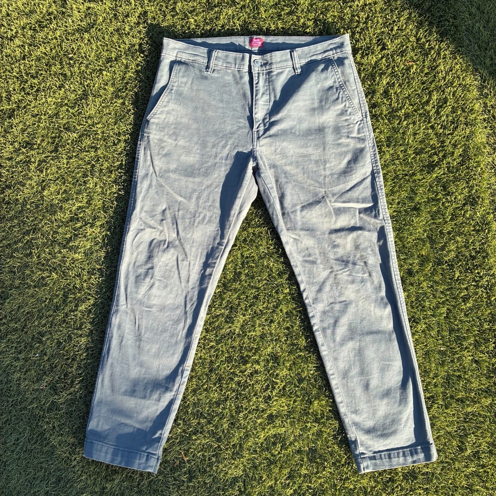 Levi's XX Chino Standard Taper Men's Pants 35x28 Gray Stretch WaterLess Cotton